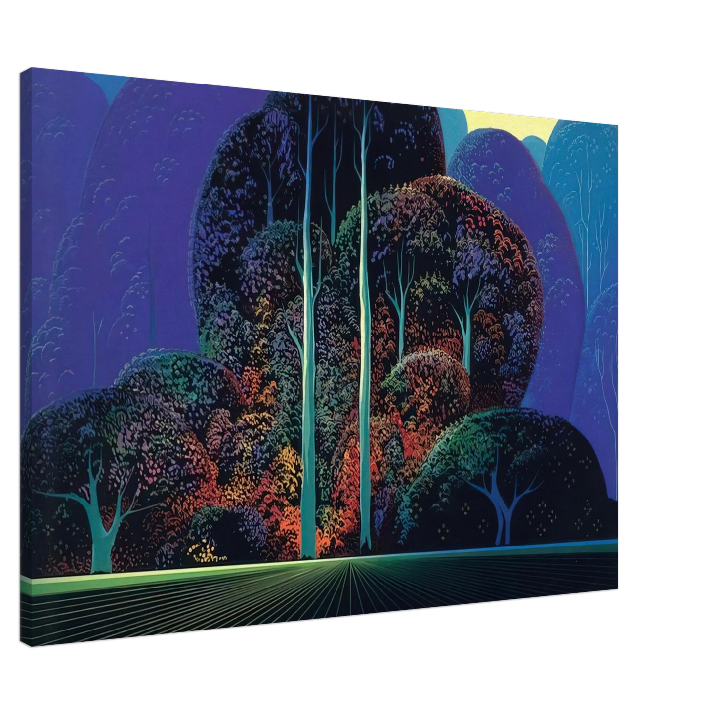 Eyvind Earle - Softening Shades of Twilight Canvas - 20x30 cm / 8x12 inches-canvas