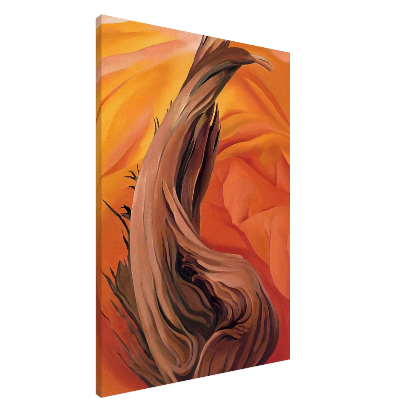 Georgia O'Keeffe - Stump in Red Hills Canvas - 20x30 cm / 8x12 inches-canvas