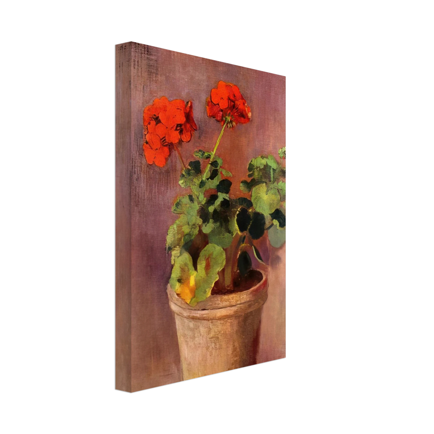 Odilon Redon - THE POT OF GERANIUMS Canvas - 70x100 cm / 28x40 inches-canvas