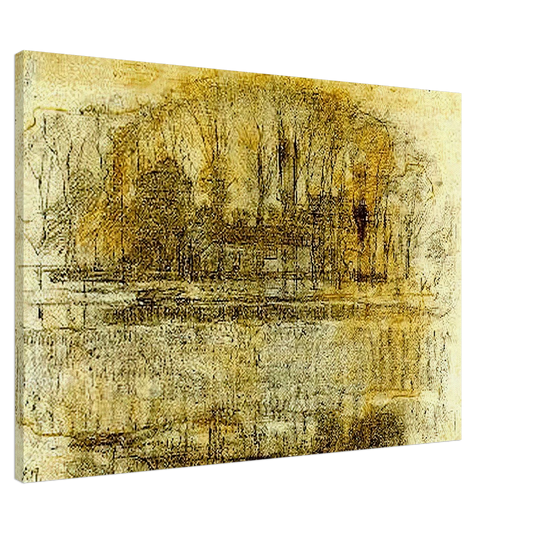 Piet Mondrian - Geinrust Farm, Compositional Study Canvas - 20x30 cm / 8x12 inches-canvas