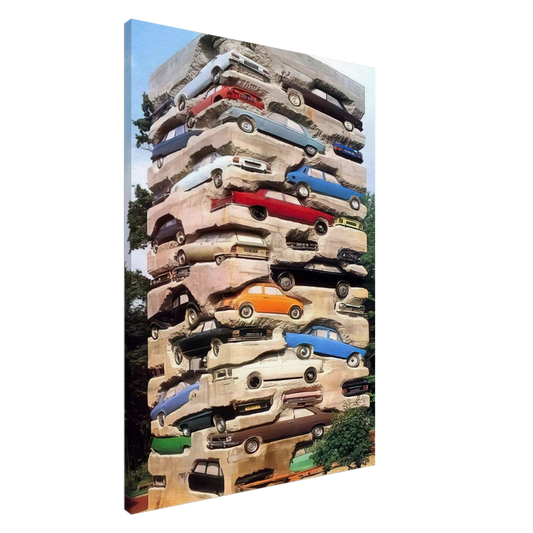 Arman - Long-term parking - 1982 Canvas - 20x30 cm / 8x12 inches-canvas