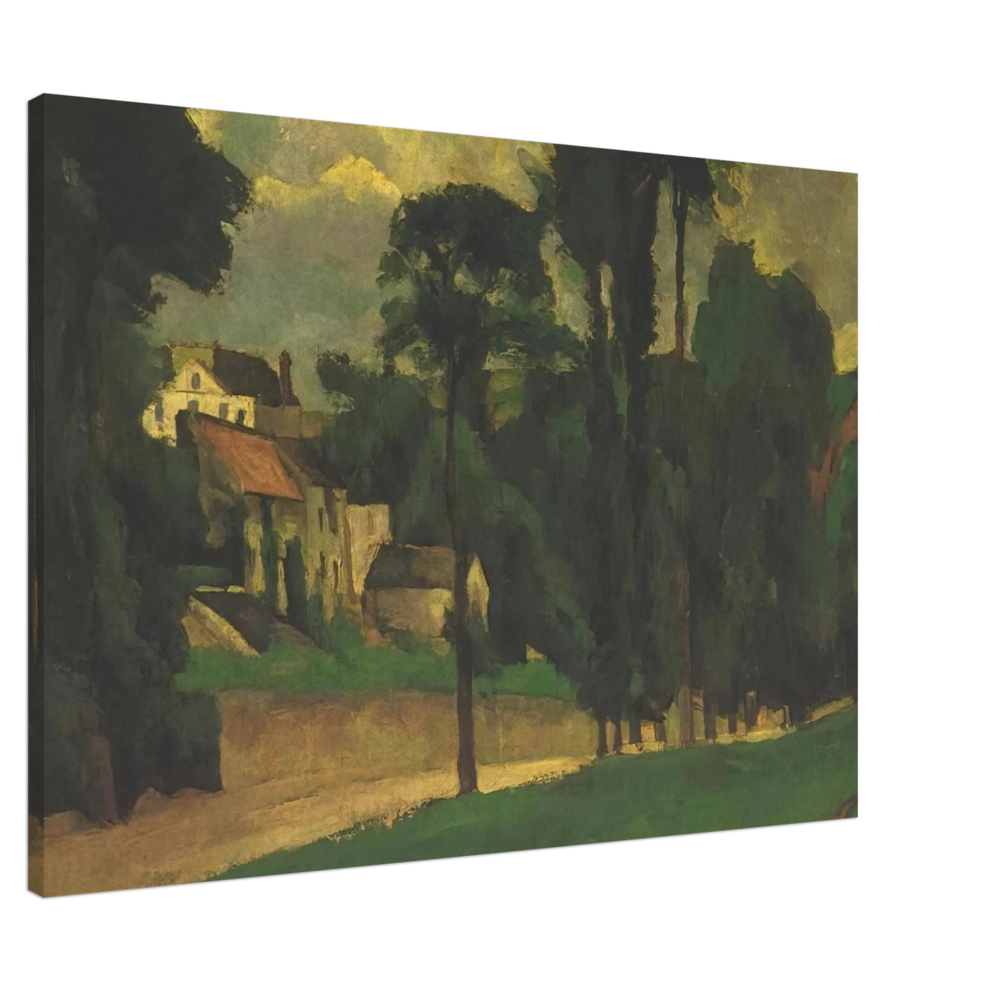 Paul Cezanne - Road at Pontoise Canvas - 20x30 cm / 8x12 inches-canvas