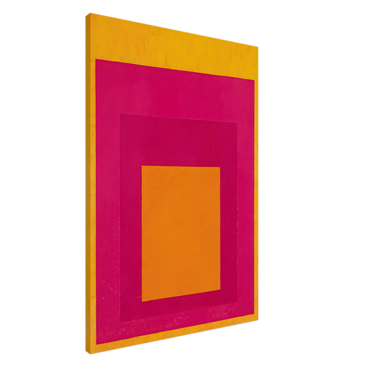 Josef Albers - HOMAGE TO THE SQUARE LA TEHUANA 1951 Canvas - 20x30 cm / 8x12 inches-canvas