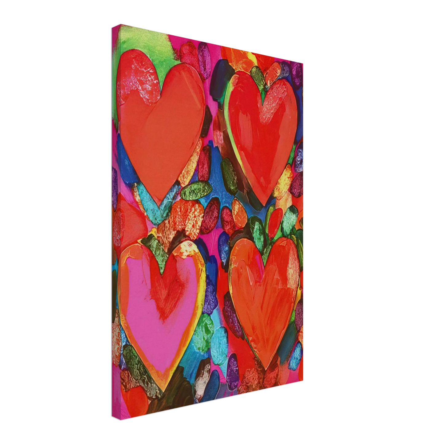 Jim Dine - FOUR HEARTS 1969 Canvas - 40x60 cm / 16x24 inches-canvas