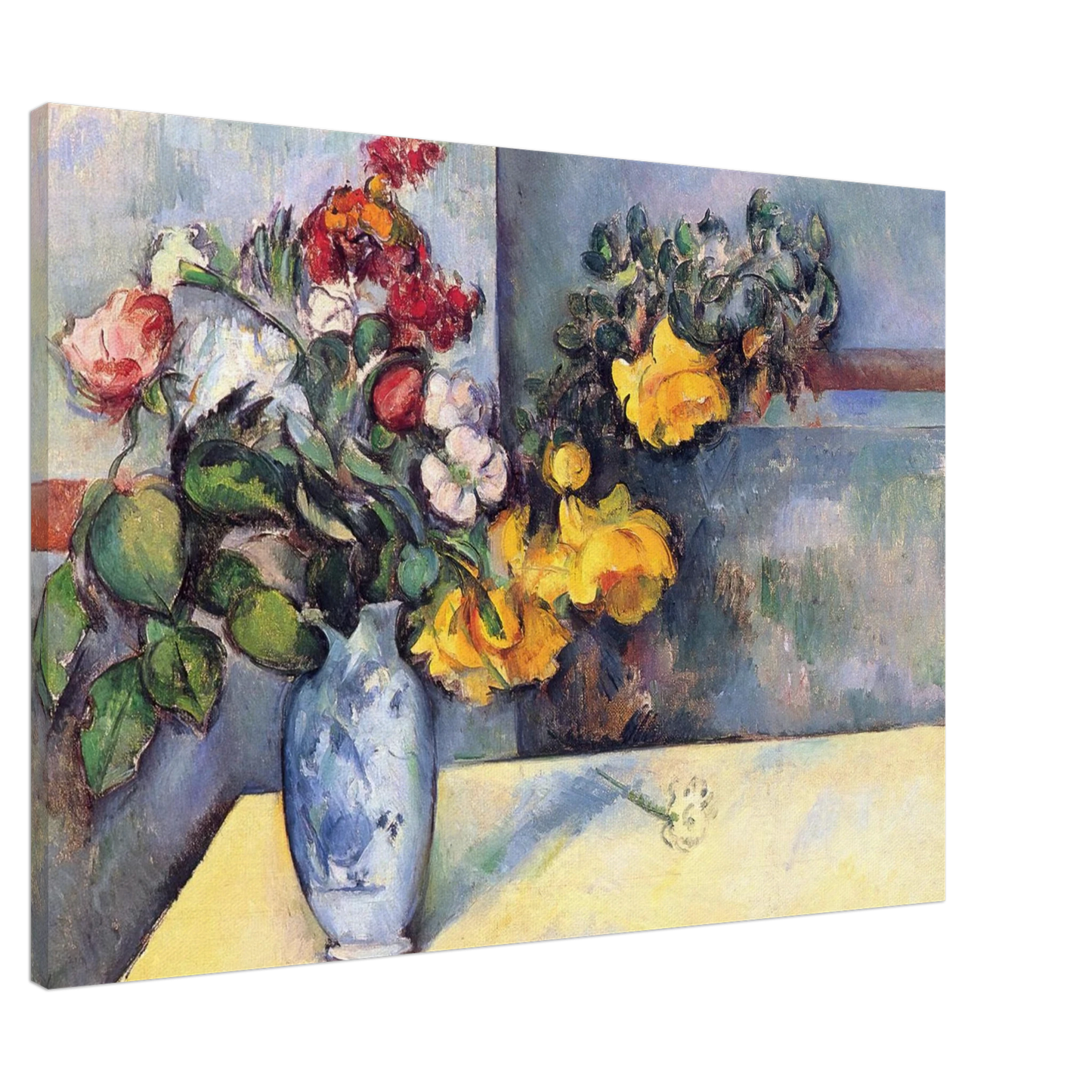 Paul Cezanne - Still Life Flowers in a Vase Canvas - 20x30 cm / 8x12 inches-canvas
