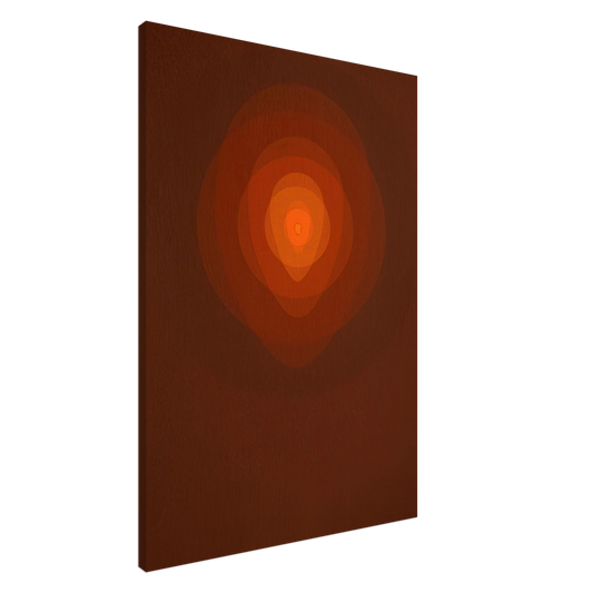 Clarence Holbrook Carter - Red Mandala - 1967 Canvas - 20x30 cm / 8x12 inches-canvas