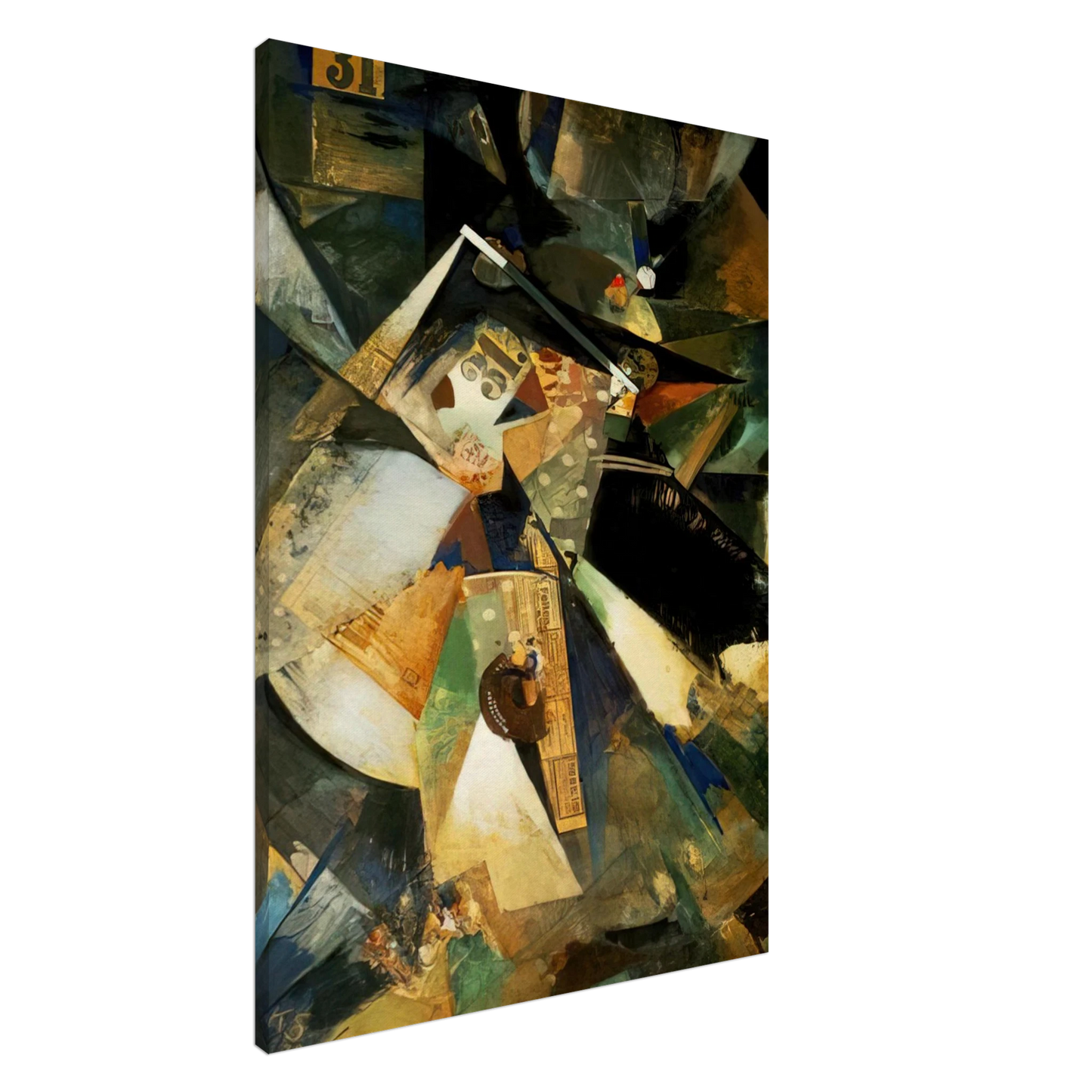 Kurt Schwitters - MERZPICTURE THIRTY ONE 1920 Canvas - 20x30 cm / 8x12 inches-canvas