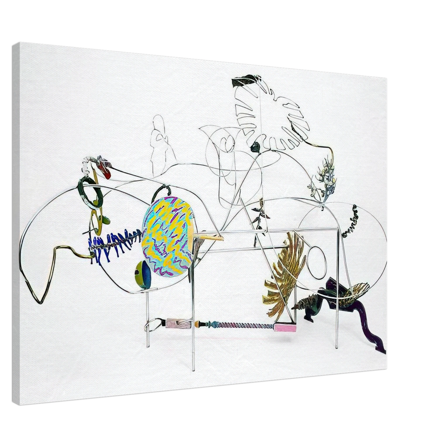 Nancy Graves - GRANDE NATURE MORTE 1987 Canvas - 20x30 cm / 8x12 inches-canvas