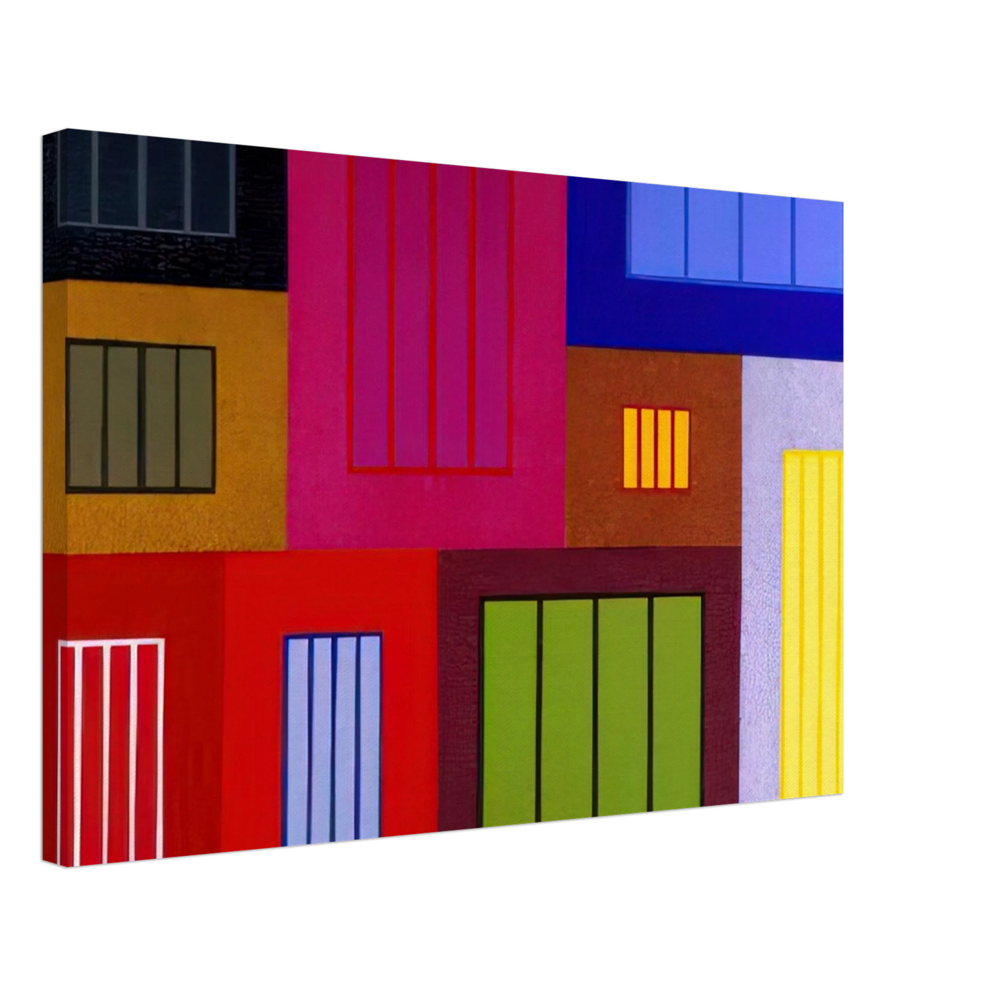 Peter Halley - The Time Machine - 2002 Canvas - 40x60 cm / 16x24 inches-canvas