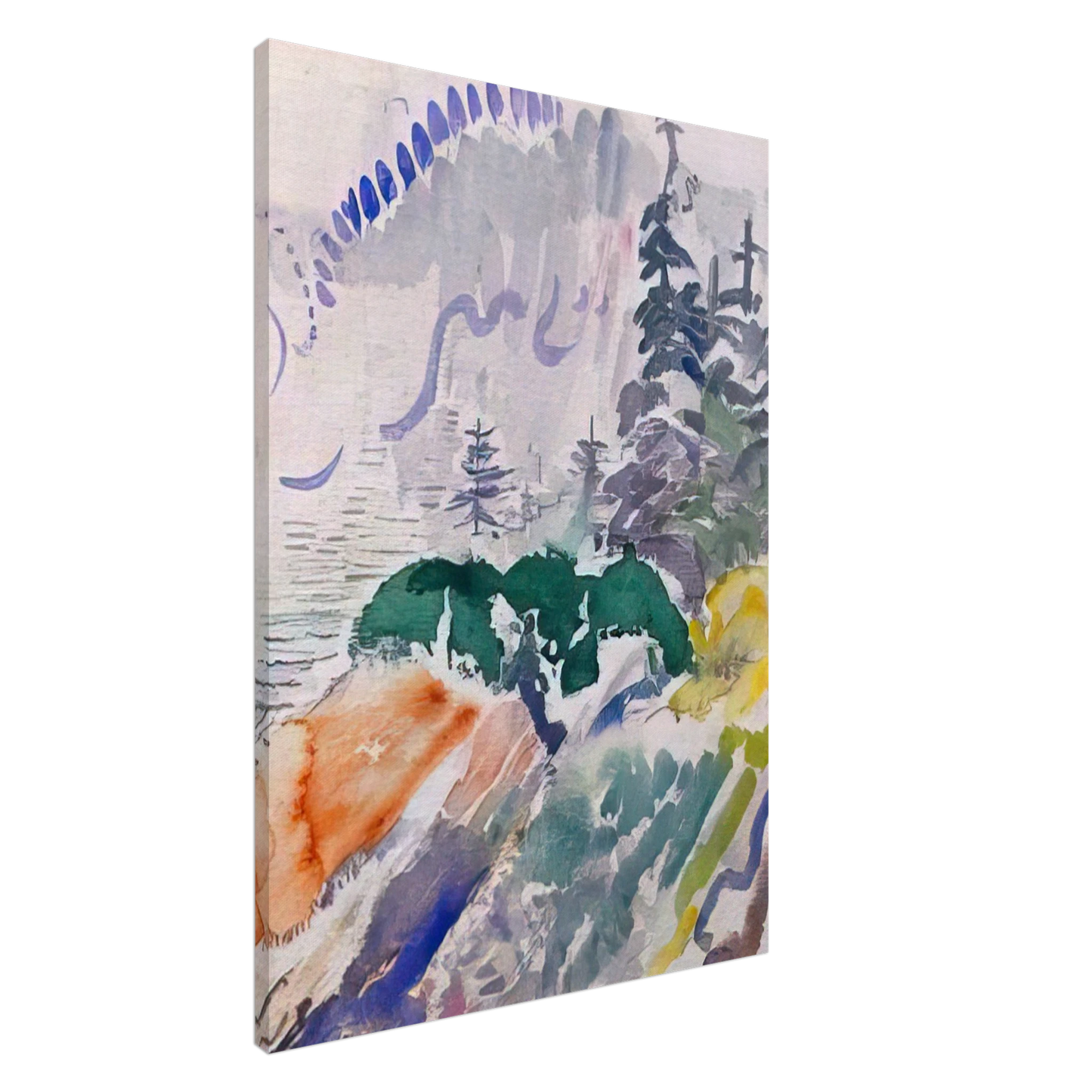 John Marin - Marin Island - 1914 Canvas - 20x30 cm / 8x12 inches-canvas