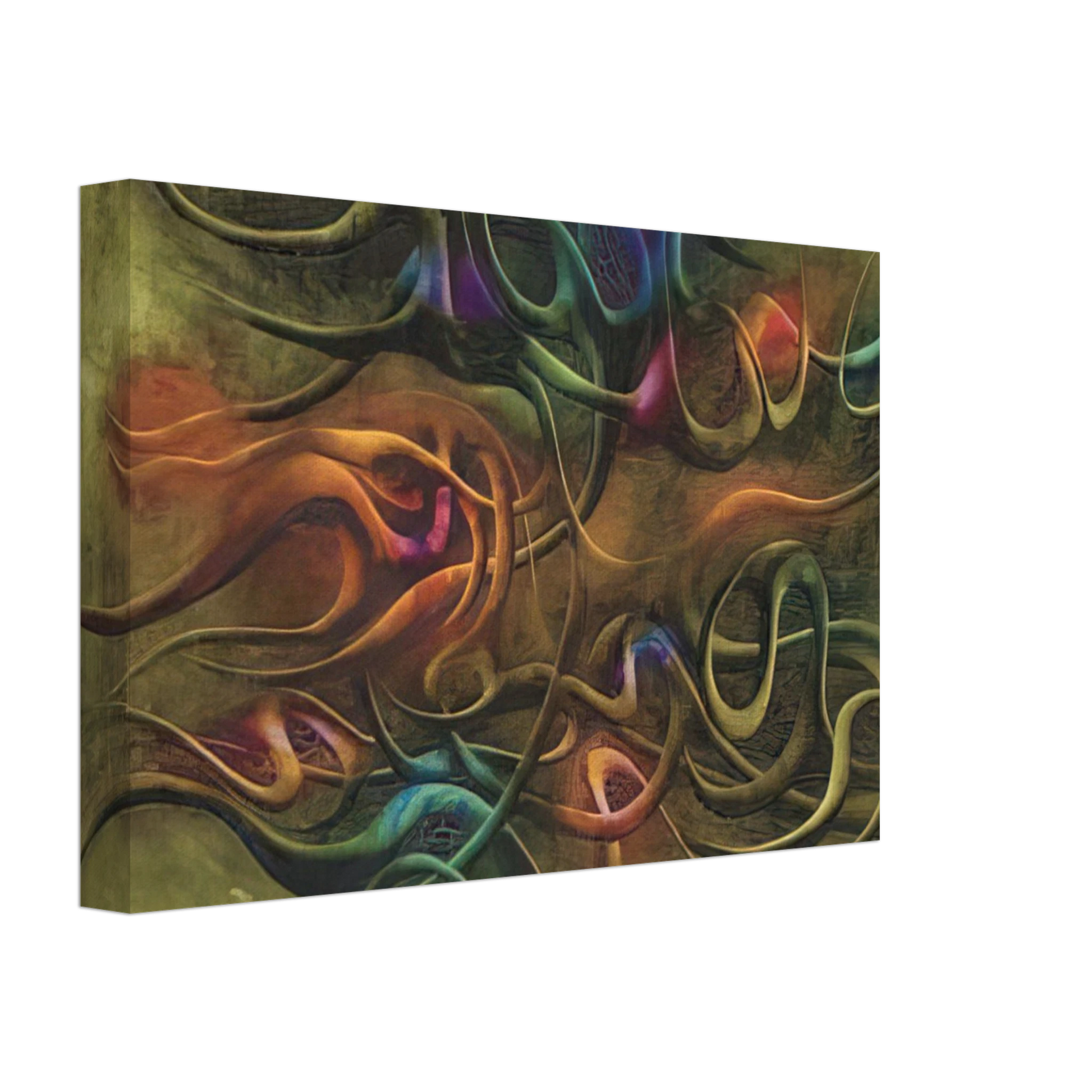 Simon Hantai - Peinture - Surrealism Canvas - 70x100 cm / 28x40 inches-canvas