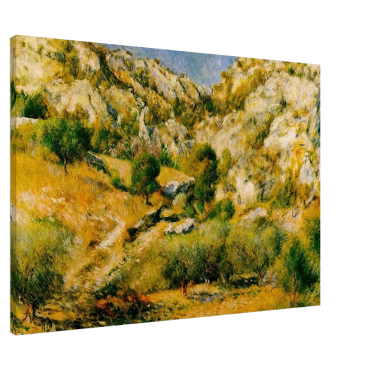Pierre-Auguste Renoir - Rocky Craggs at l'Estaque Canvas - 20x30 cm / 8x12 inches-canvas