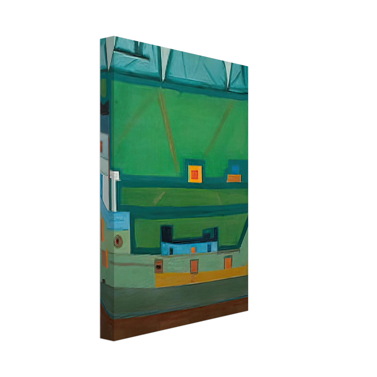 Jerzy Nowosielski - CITY AT THE FOOT OF THE MOUNTAINS LANDSCAPE Canvas - 70x100 cm / 28x40 inches-canvas