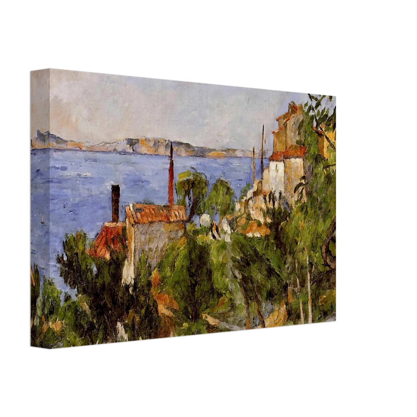 Paul Cezanne - Landscape. Study after Nature Canvas - 40x60 cm / 16x24 inches-canvas