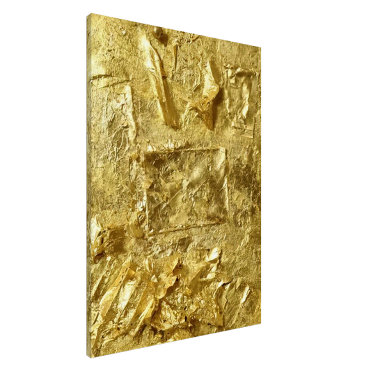 Robert Rauschenberg - UNTITLED GOLD PAINTING 1964 Canvas - 20x30 cm / 8x12 inches-canvas