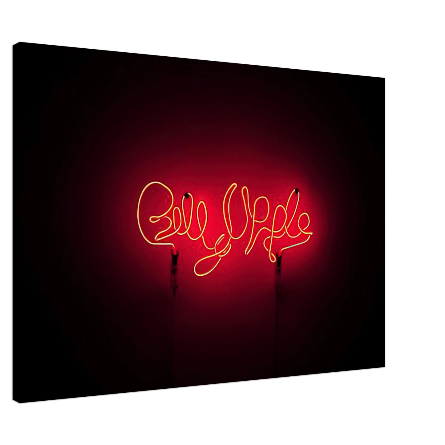 Billy Apple - Neon Signature Red - 1967 Canvas - 20x30 cm / 8x12 inches-canvas