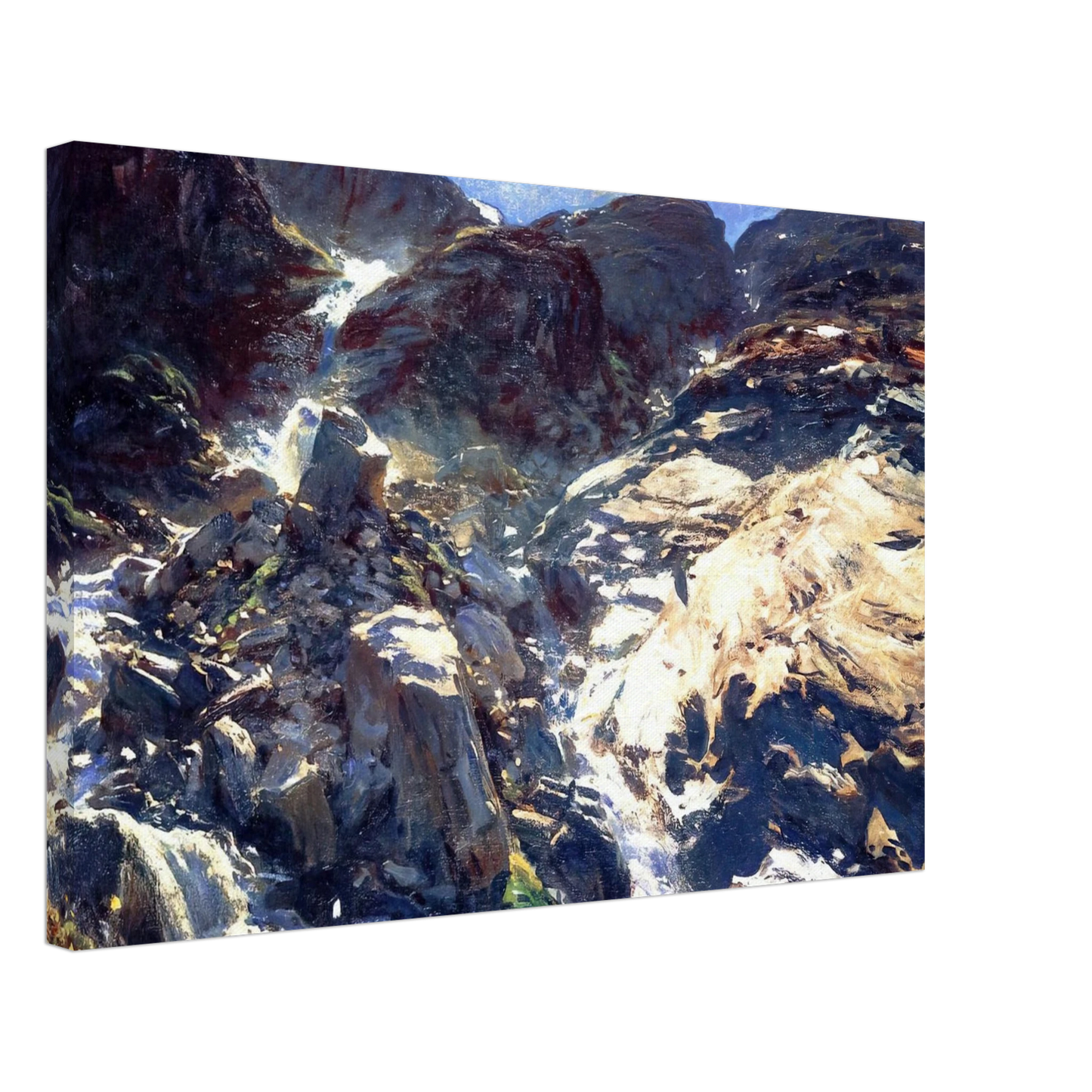 John Singer Sargent - Glacier Streams Canvas - 70x100 cm / 28x40 inches-canvas