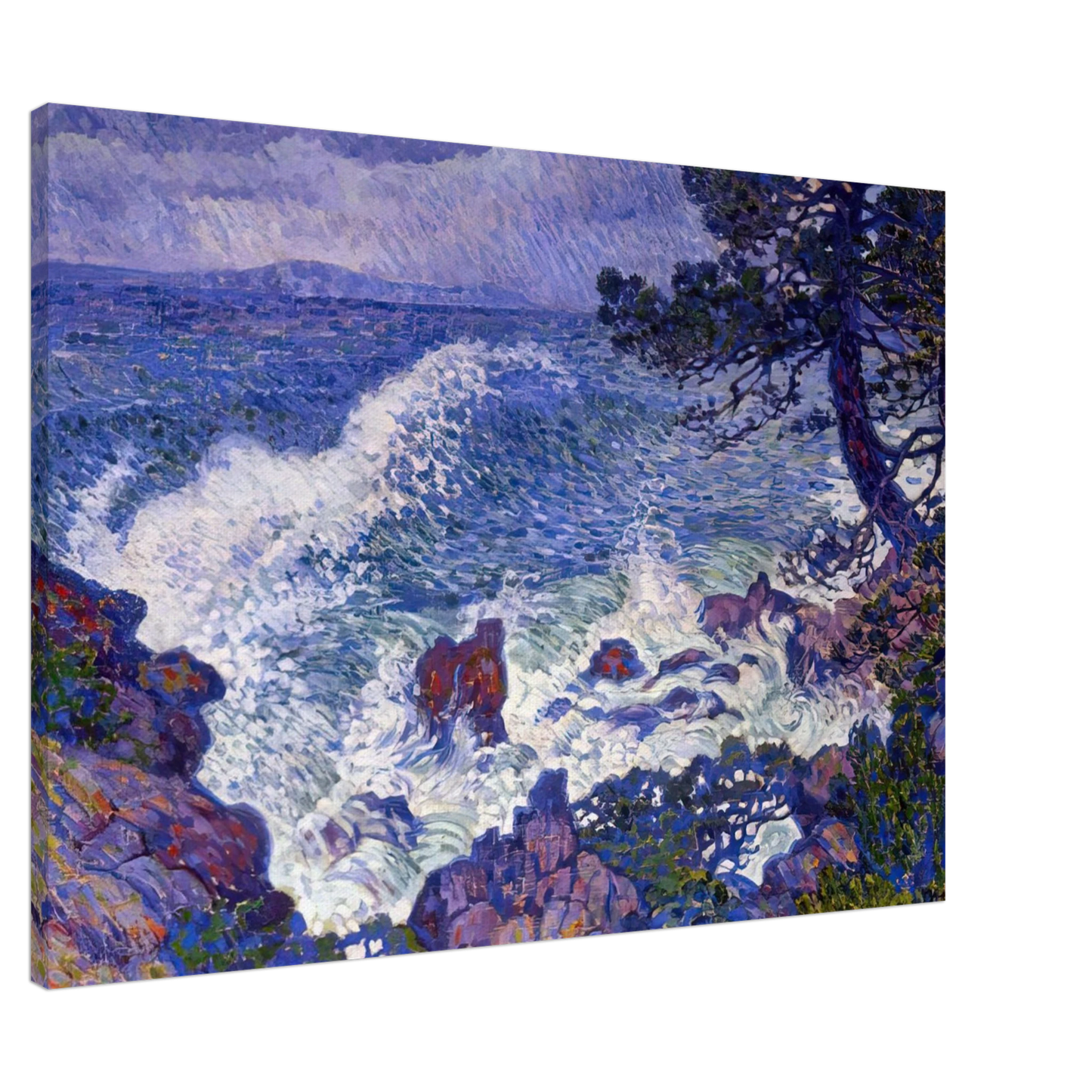 Theo van Rysselberghe - EAST WIND 1904 Canvas - 20x30 cm / 8x12 inches-canvas