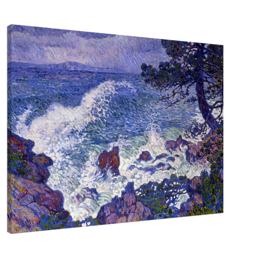 Theo van Rysselberghe - EAST WIND 1904 Canvas - 20x30 cm / 8x12 inches-canvas