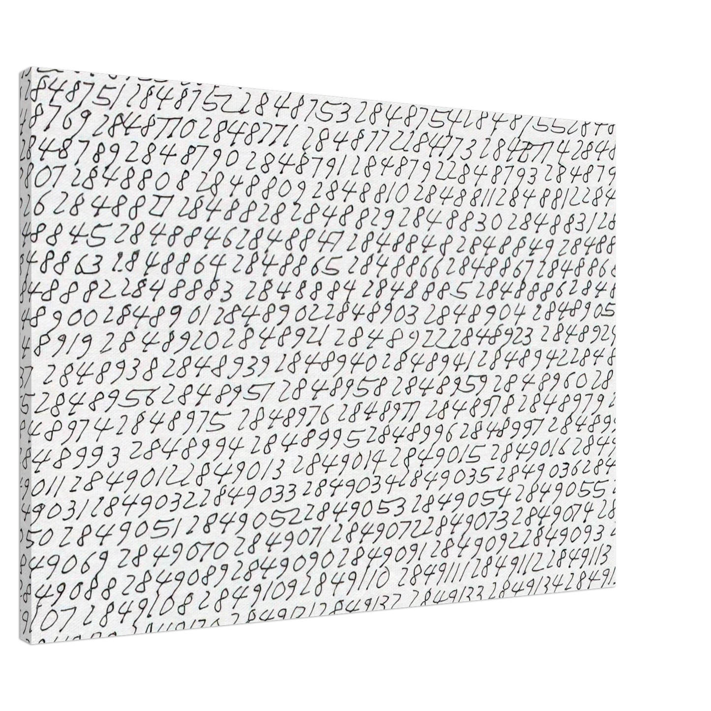 Roman Opalka - 19651 - âˆž, Detail - Conceptual Art Canvas - 20x30 cm / 8x12 inches-canvas