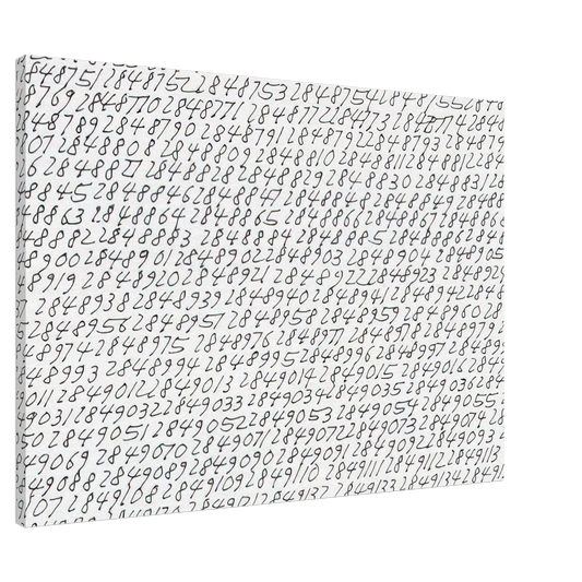 Roman Opalka - 19651 - âˆž, Detail - Conceptual Art Canvas - 20x30 cm / 8x12 inches-canvas