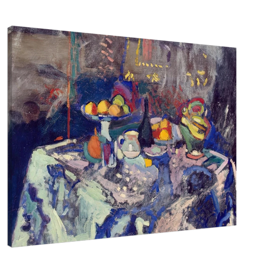 Henri Matisse - VASE BOTTLE AND FRUIT 1906 Canvas - 20x30 cm / 8x12 inches-canvas