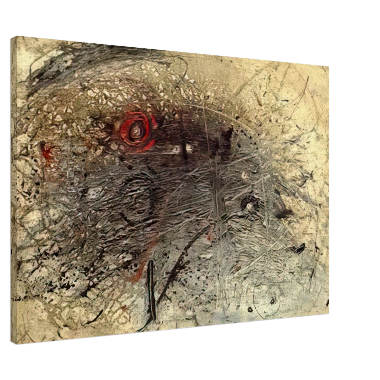 Emil Schumacher - Untitled - Tachisme Canvas - 20x30 cm / 8x12 inches-canvas