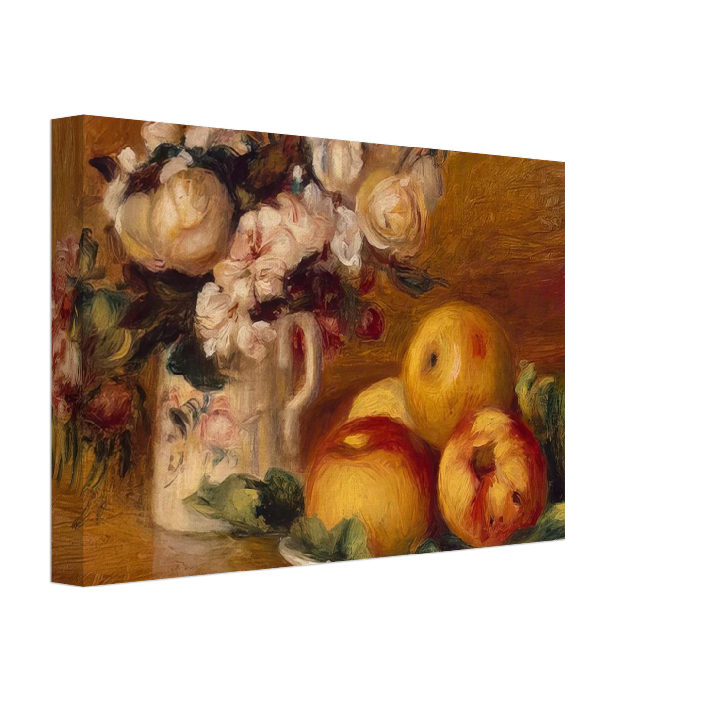 Pierre-Auguste Renoir - Apples and Flowers Canvas - 70x100 cm / 28x40 inches-canvas