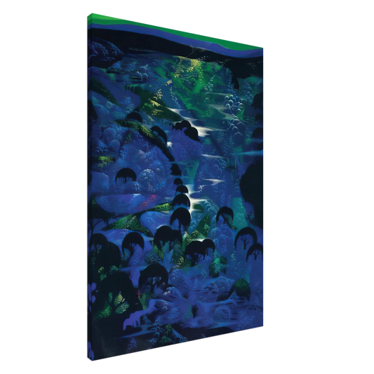 Eyvind Earle - Beneath an Emerald Sky Canvas - 20x30 cm / 8x12 inches-canvas