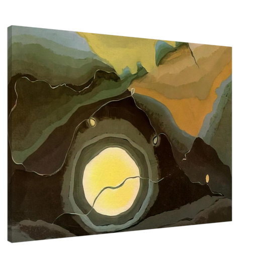 Arthur Dove - Me and the Moon - 1937 Canvas - 20x30 cm / 8x12 inches-canvas