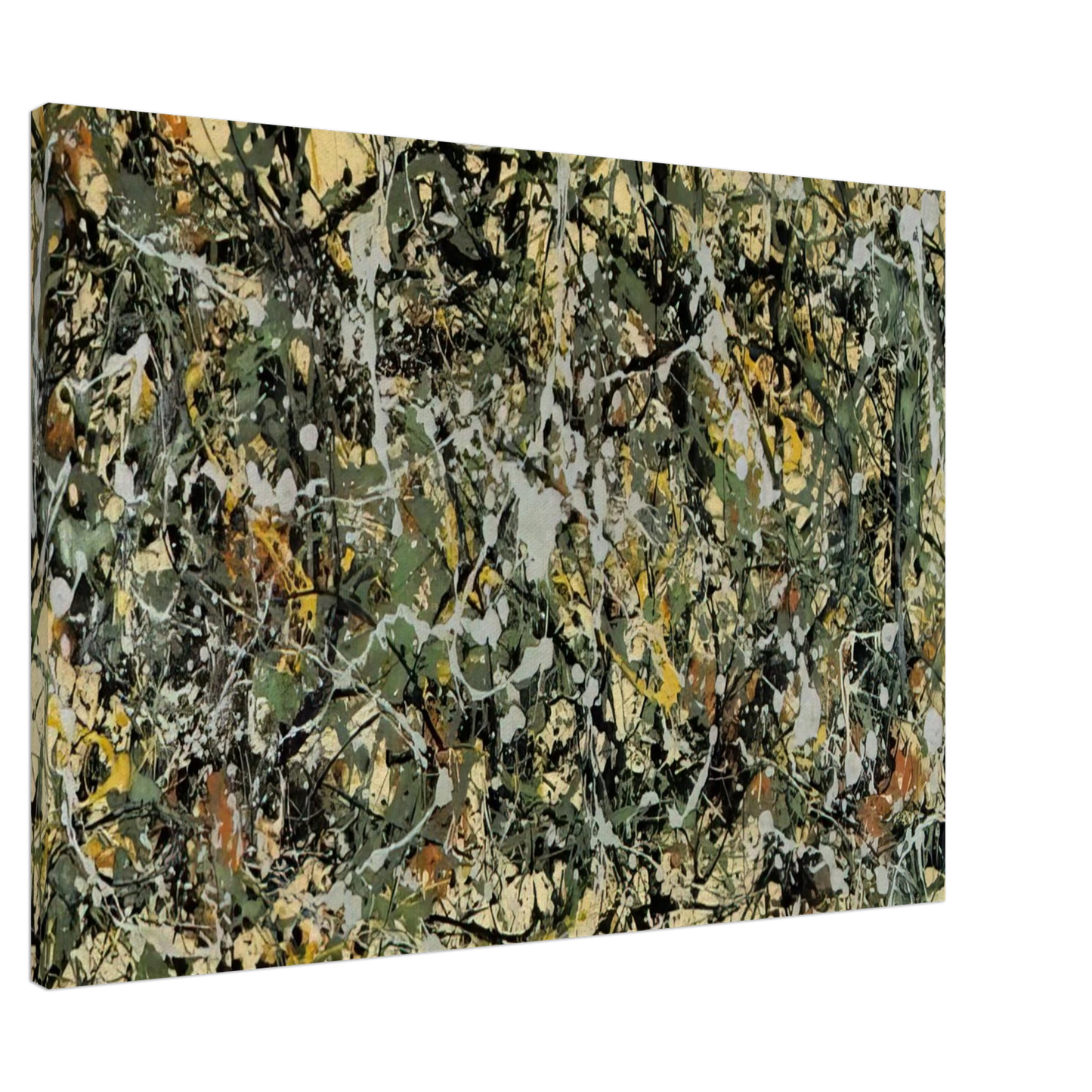 Jackson Pollock - NUMBER 8 1949 Canvas - 20x30 cm / 8x12 inches-canvas