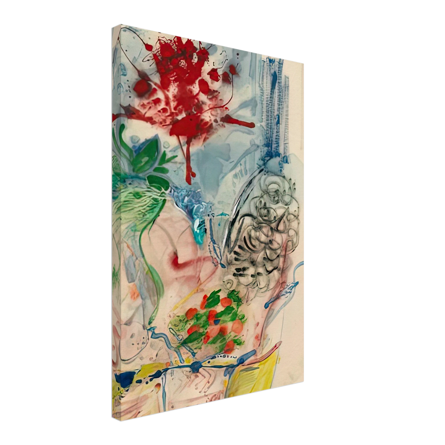 Helen Frankenthaler - Lâ€™Amour Toujours Lâ€™Amour, 1957- Canvas - 70x100 cm / 28x40 inches-canvas