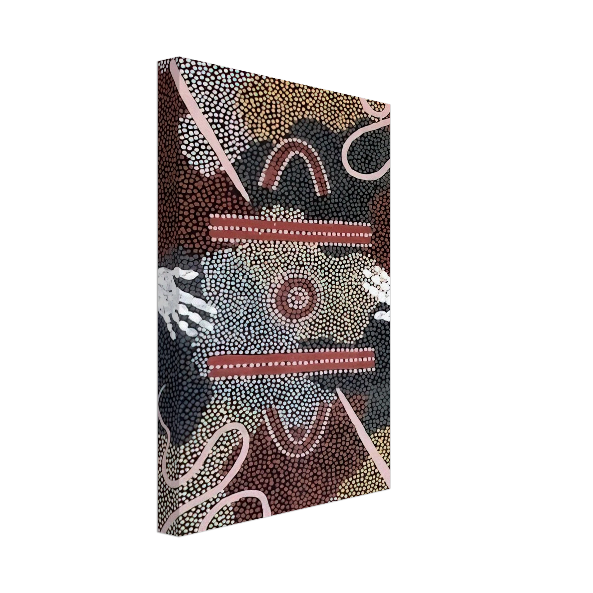 Clifford Possum Tjapaltjarri - Initiation Ceremony - 1998 Canvas - 40x60 cm / 16x24 inches-canvas