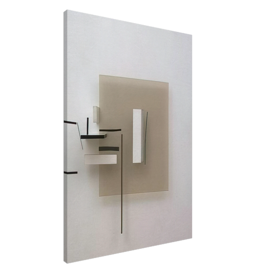 Victor Pasmore - Synthetic Construction White and Black - 1966 Canvas - 20x30 cm / 8x12 inches-canvas
