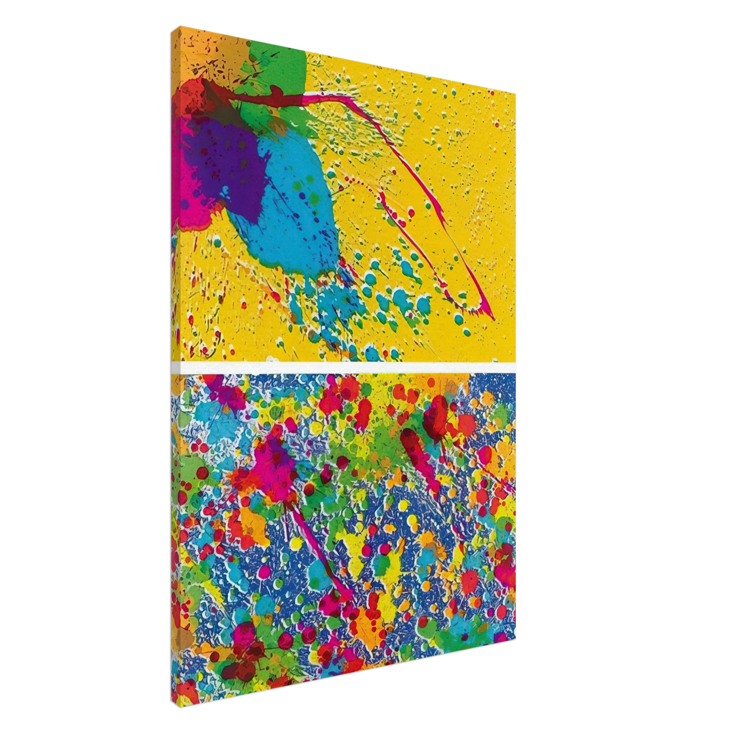 Walasse Ting - Morning Series - 1974 Canvas - 20x30 cm / 8x12 inches-canvas