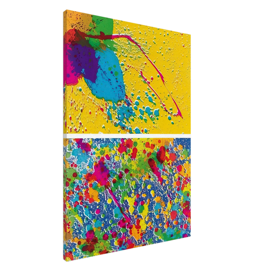 Walasse Ting - Morning Series - 1974 Canvas - 20x30 cm / 8x12 inches-canvas