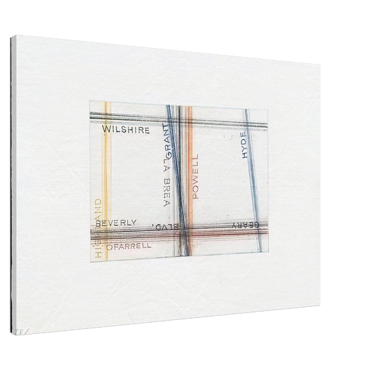 Edward Ruscha - GRANT FROM LOS FRANCISCO SAN ANGELES PORTFOLIO Canvas - 20x30 cm / 8x12 inches-canvas