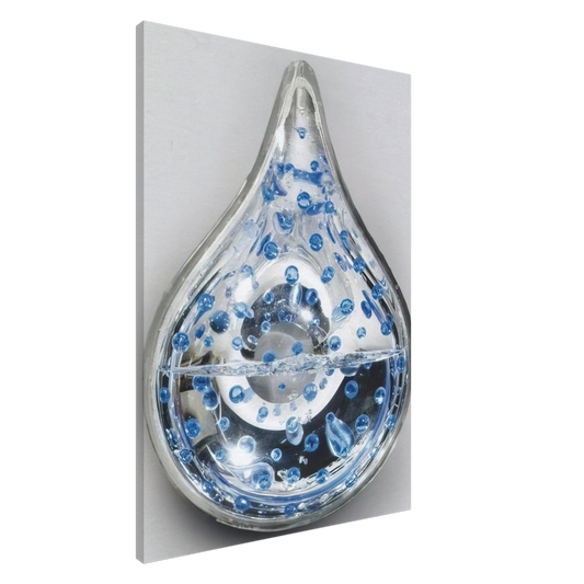 Gyula Kosice - Gota de aguya y aredobas azules - 1999 Canvas - 20x30 cm / 8x12 inches-canvas