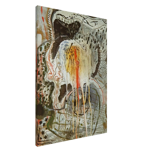 Salvador Dali - NUDE WOMAN IN AN ARMCHAIR Canvas - 20x30 cm / 8x12 inches-canvas