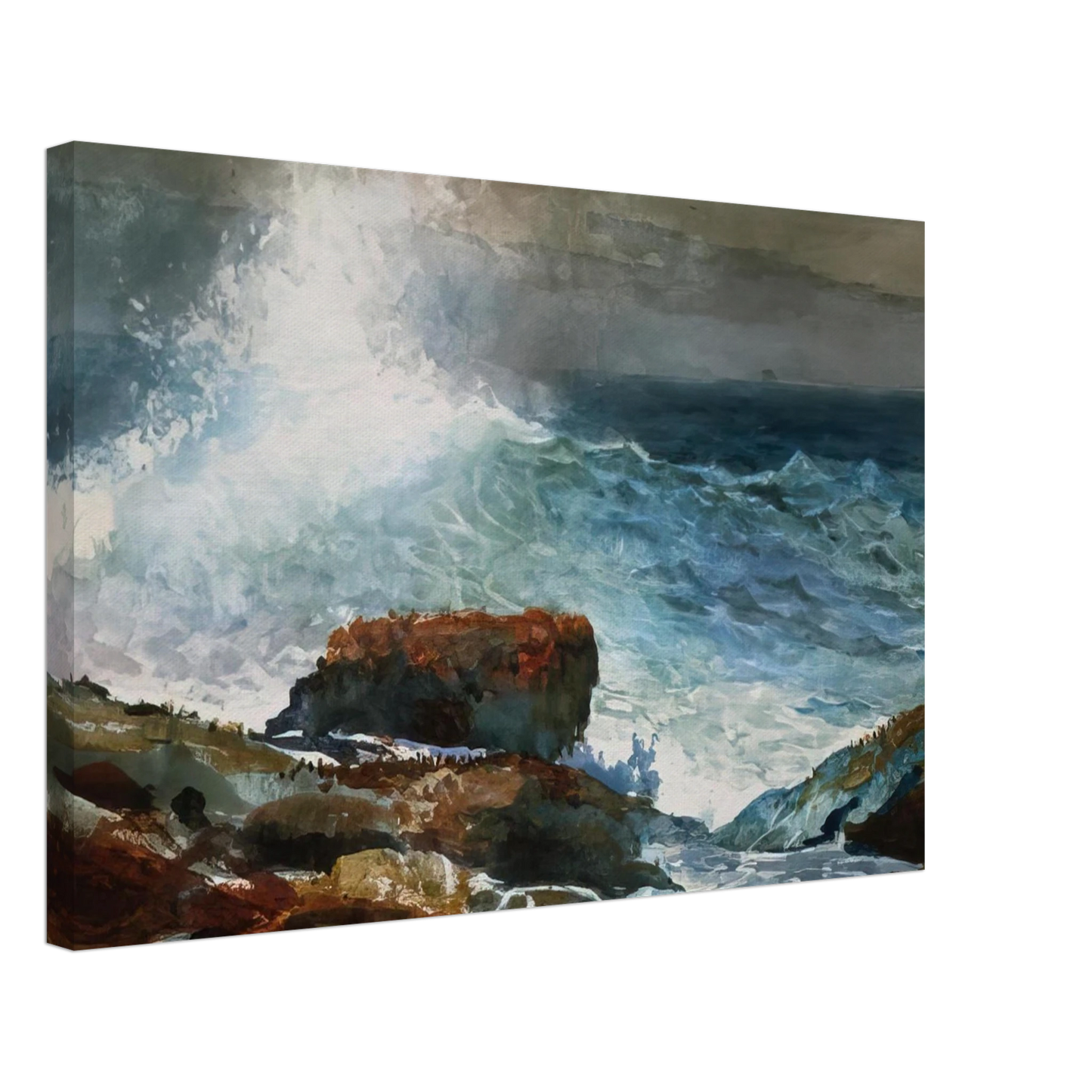 Winslow Homer - INCOMING TIDE SCARBORO MAINE Canvas - 70x100 cm / 28x40 inches-canvas