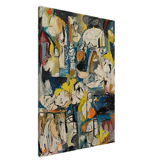 Helen Frankenthaler - Village, 1951- Canvas - 20x30 cm / 8x12 inches-canvas