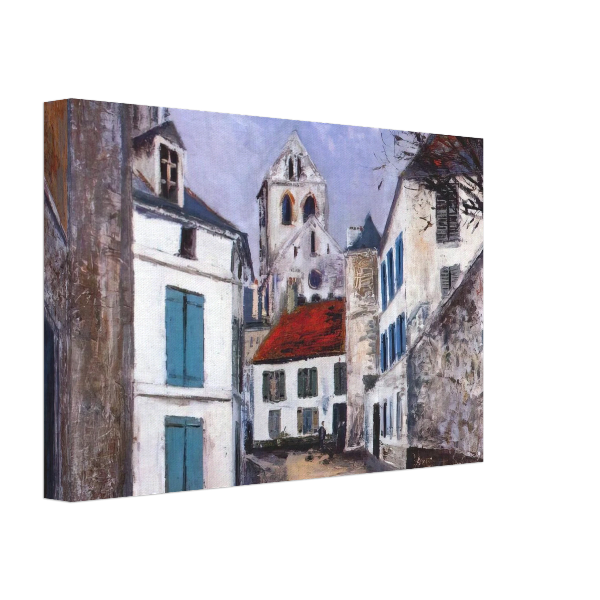 Maurice Utrillo - VILLAGE STREET Canvas - 40x60 cm / 16x24 inches-canvas