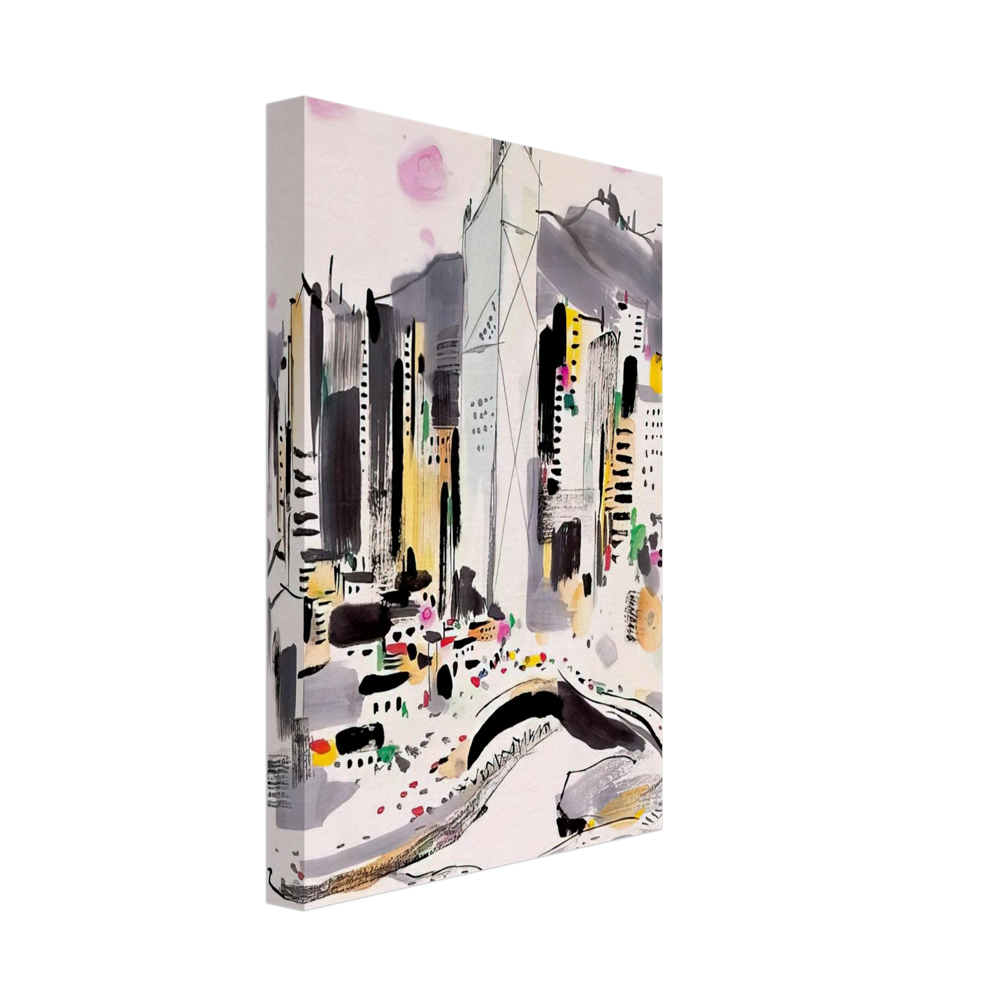 Wu Guanzhong - Hong Kong - 1997 Canvas - 70x100 cm / 28x40 inches-canvas