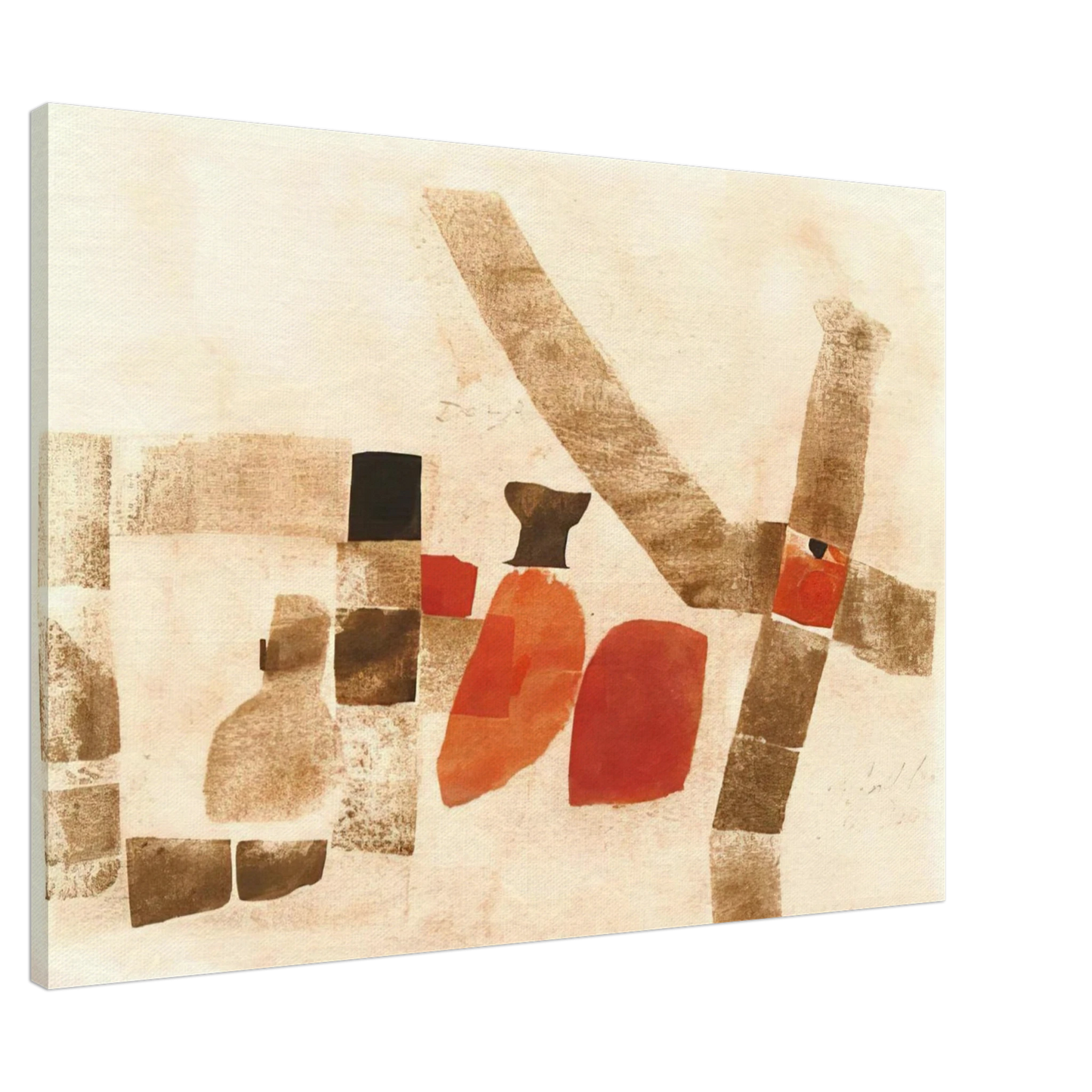 Julius Bissier - Dongo - 1964 Canvas - 20x30 cm / 8x12 inches-canvas