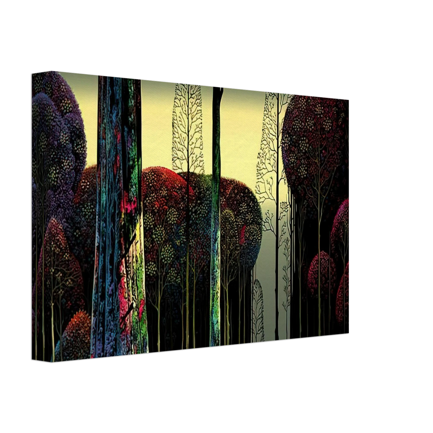 Eyvind Earle - Gothic Forest Canvas - 40x60 cm / 16x24 inches-canvas