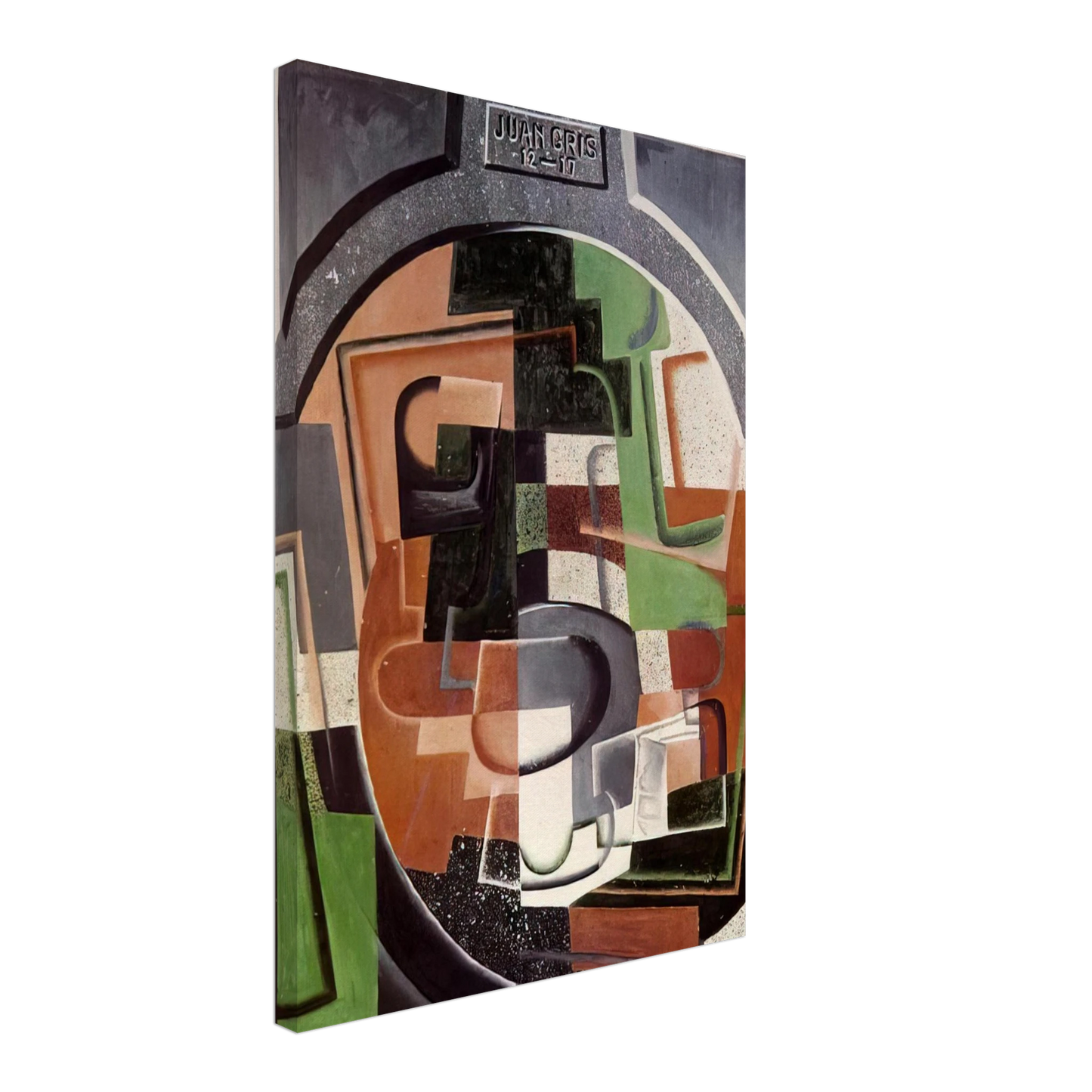 Juan Gris - STILL LIFE ON PLAQUE 1917 Canvas - 70x100 cm / 28x40 inches-canvas