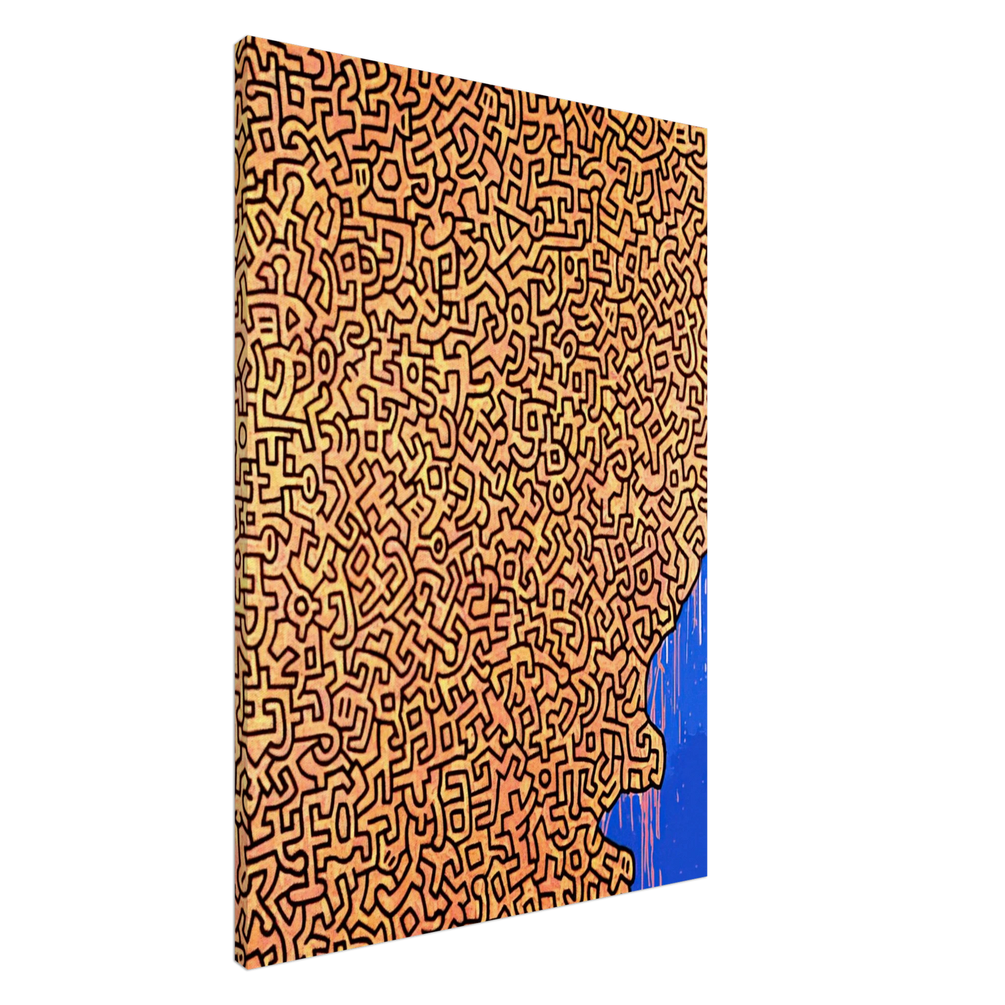 Keith Haring - BRAZIL 1989 Canvas - 20x30 cm / 8x12 inches-canvas