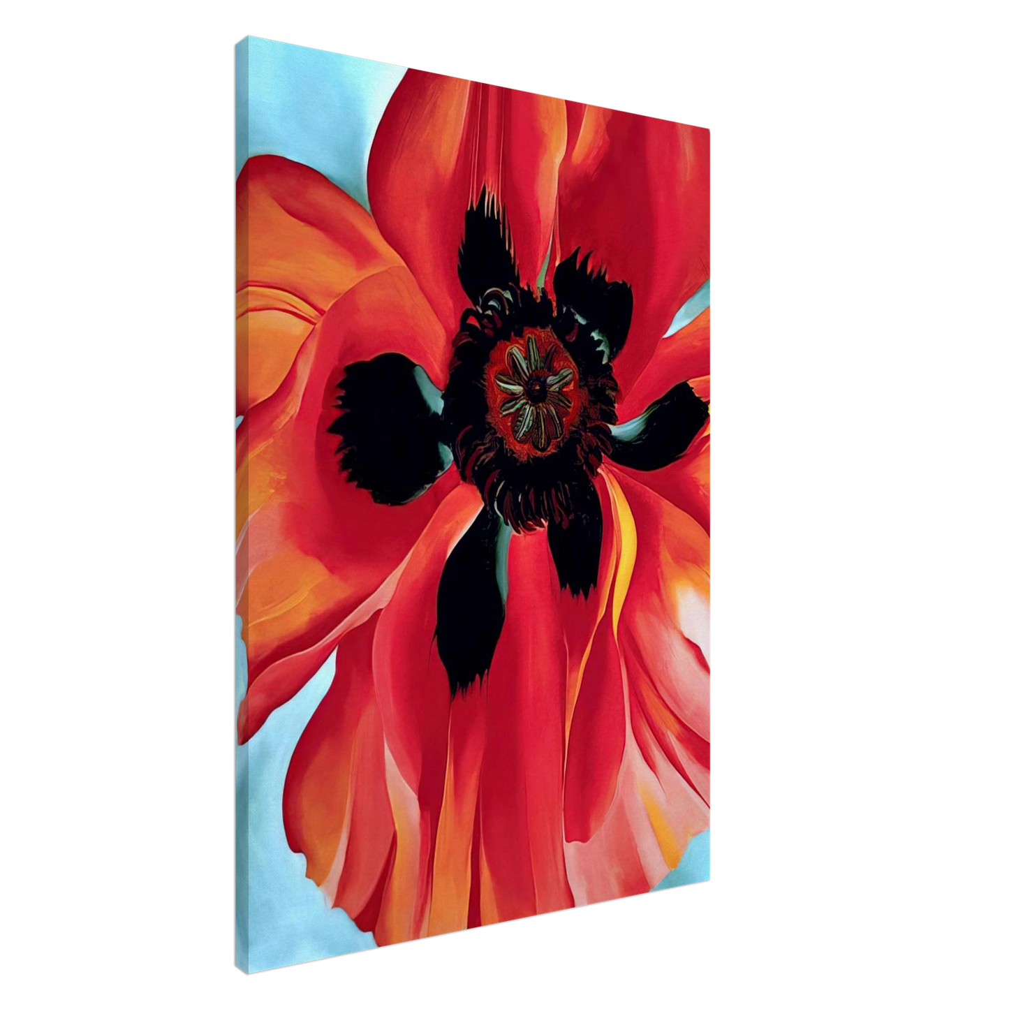 Georgia O'Keeffe - Red Poppy VI Canvas - 20x30 cm / 8x12 inches-canvas