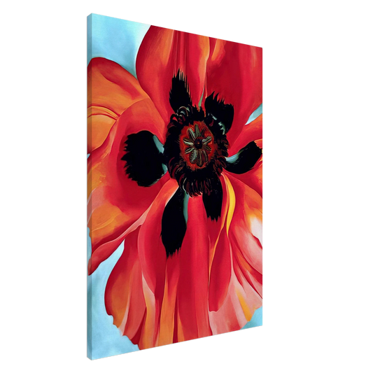Georgia O'Keeffe - Red Poppy VI Canvas - 20x30 cm / 8x12 inches-canvas