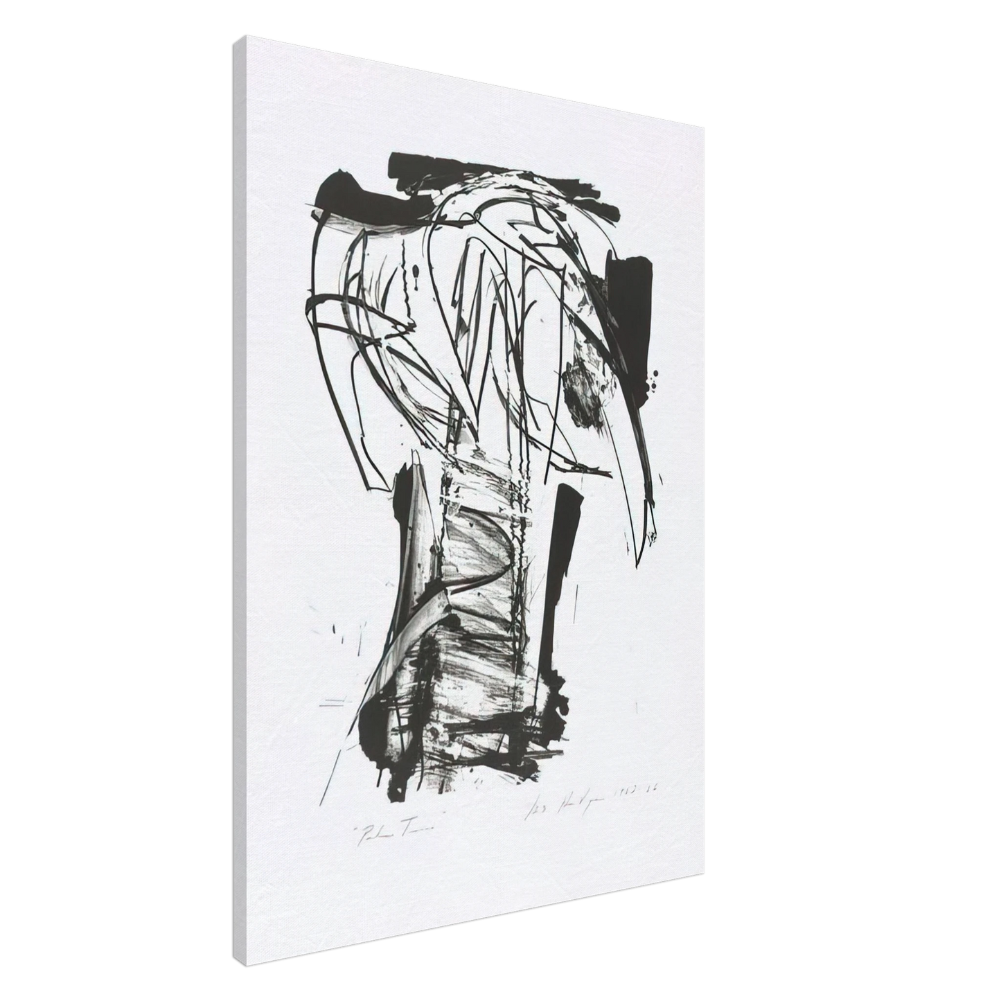 Grace Hartigan - PALM TREES FROM THE SERIES THE ARCHAICS 1966 Canvas - 20x30 cm / 8x12 inches-canvas